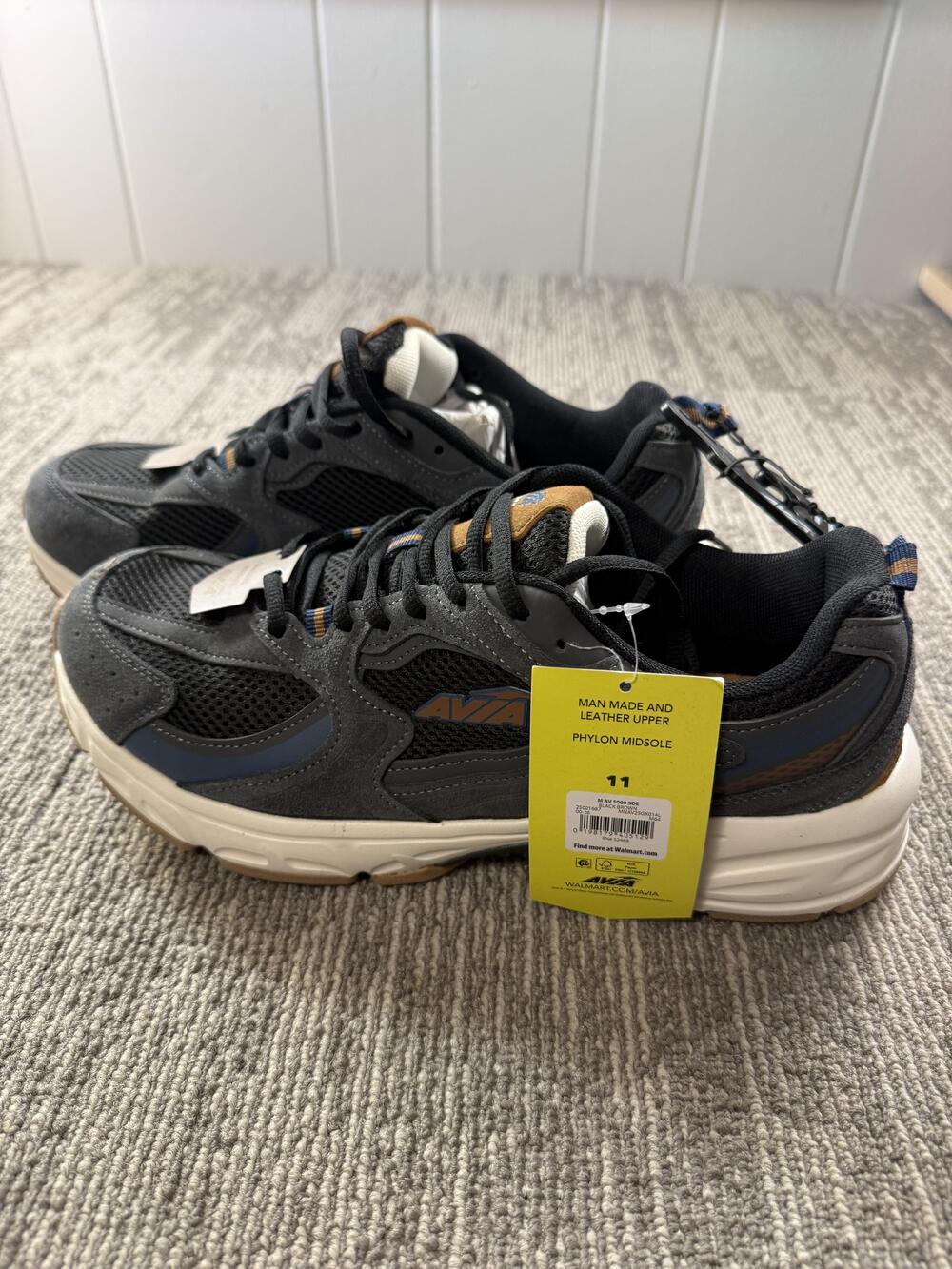 Avia AV 5000 SDE Shoes Mens Size 11 Black Brown Athletic Sneakers MNAV25GX014L